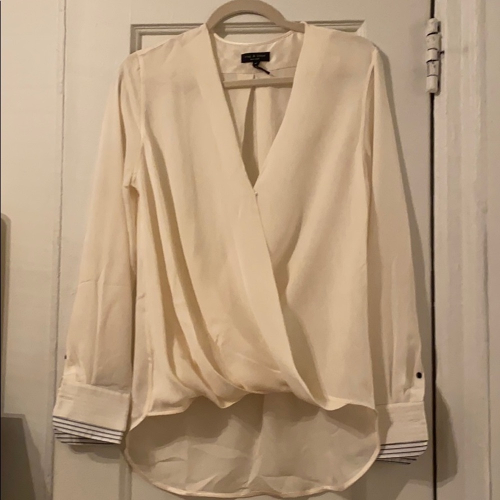 Rag & Bone White Silk Blouse